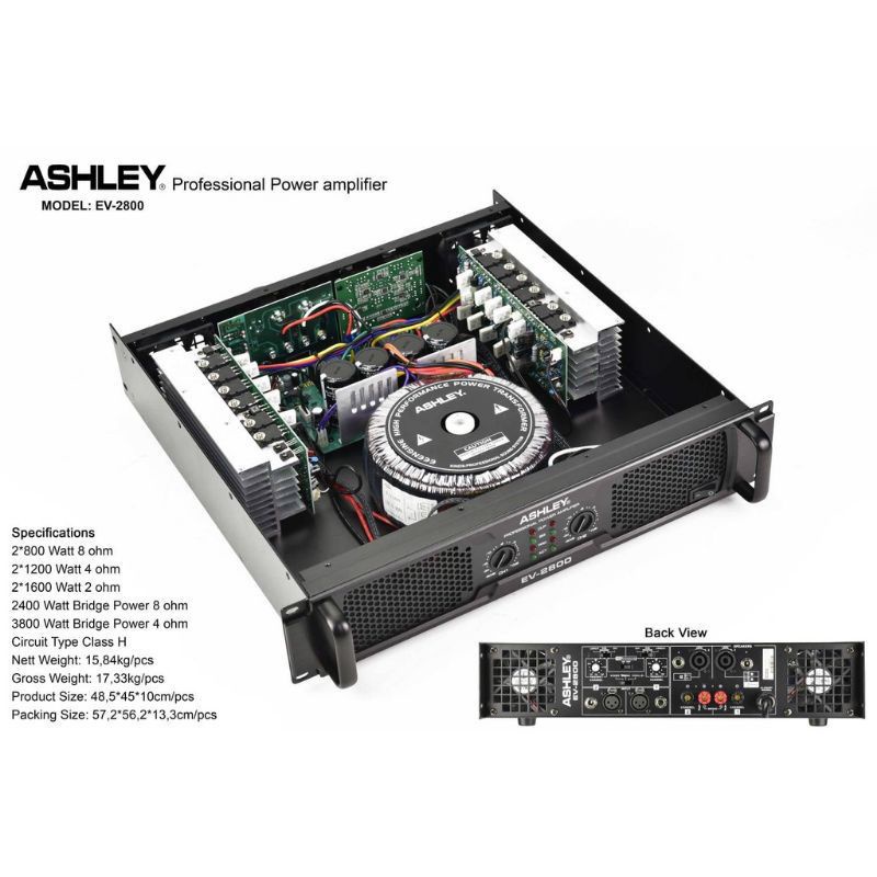 Jual Ashley Power EV 2800 Original Amplifier EV2800 Class H 2x800