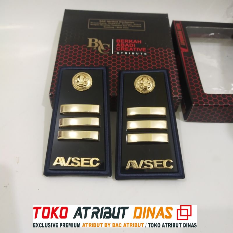 Jual Pangkat pdh Avsec 3C Kain Akrilik exclusive Bac Atribut BAC ...