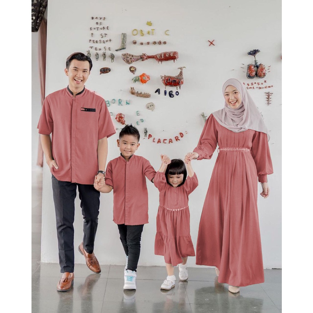 Jual COD BAJU COUPLE KELUARGA AZIZAH MUSLIM TERBARU BAJU KONDANGAN