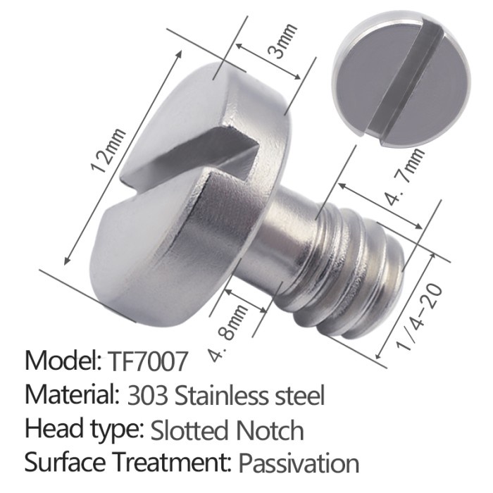 Jual slotted quick-release screw without ring TF7007 - 2 pcs per pack ...