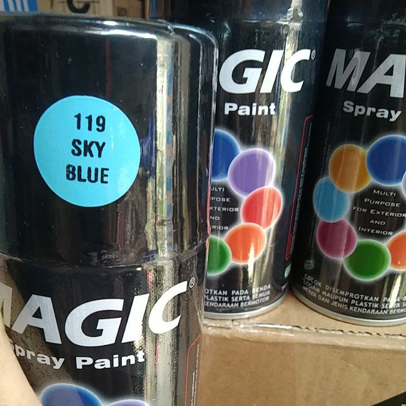Jual cat semprot pilok pilox magic spray paint magic sky blue 119 300cc ...
