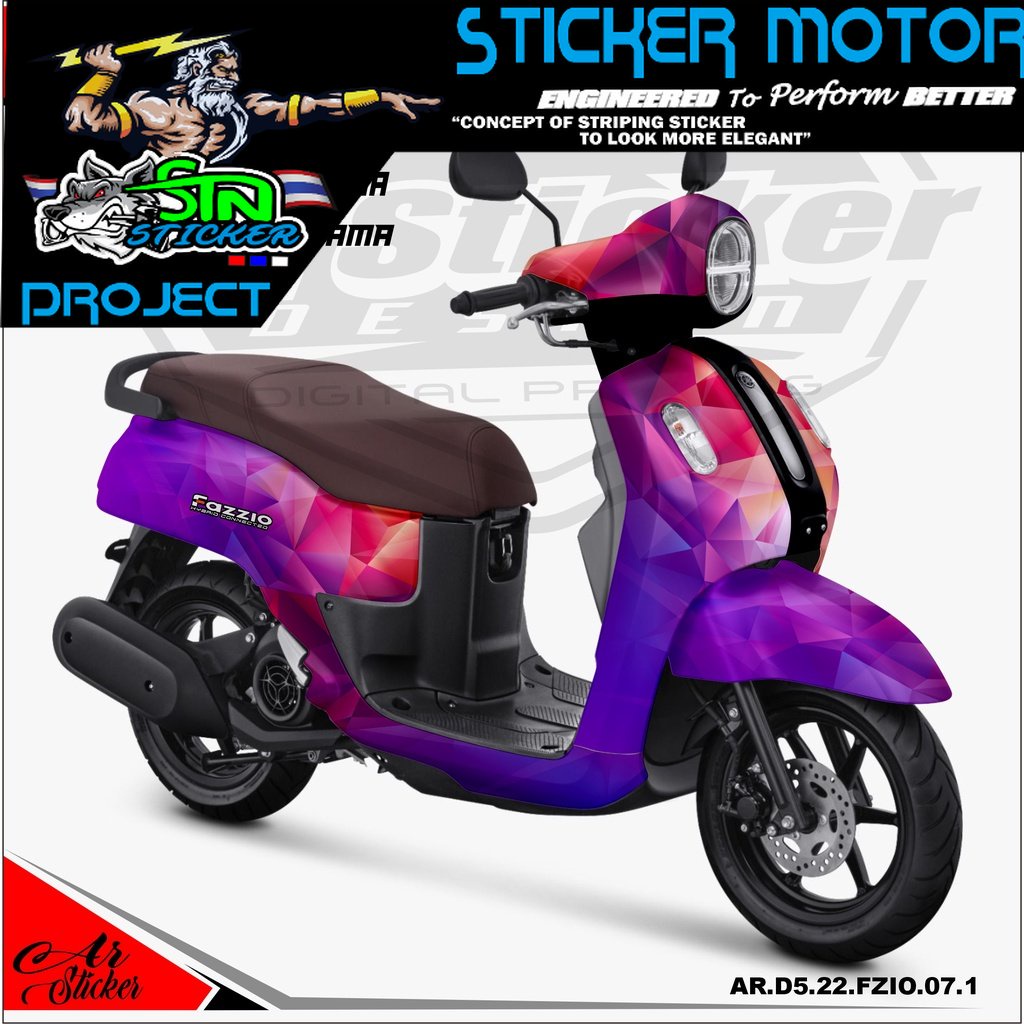 Jual Decal Yamaha Fazzio Hologram Pelangi,Chrome _ Sticker Decal ...