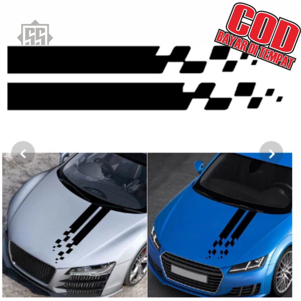 Jual Stiker Kap Mesin Mobil Variasi Lis Keren All Varian Cutting ...