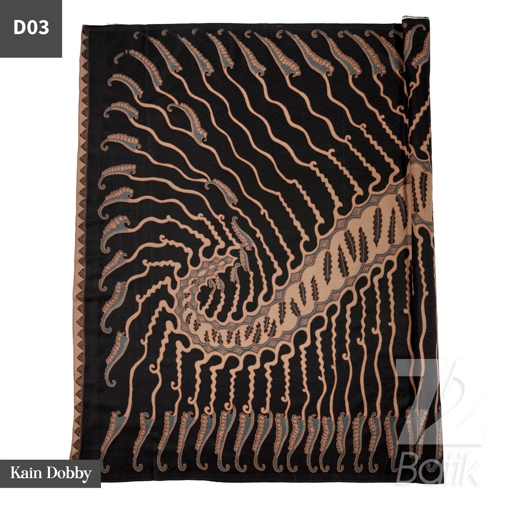 Jual KAIN BATIK PREMIUM Dobby Motif Kawung Kelabang Warna Hitam Coklat ...