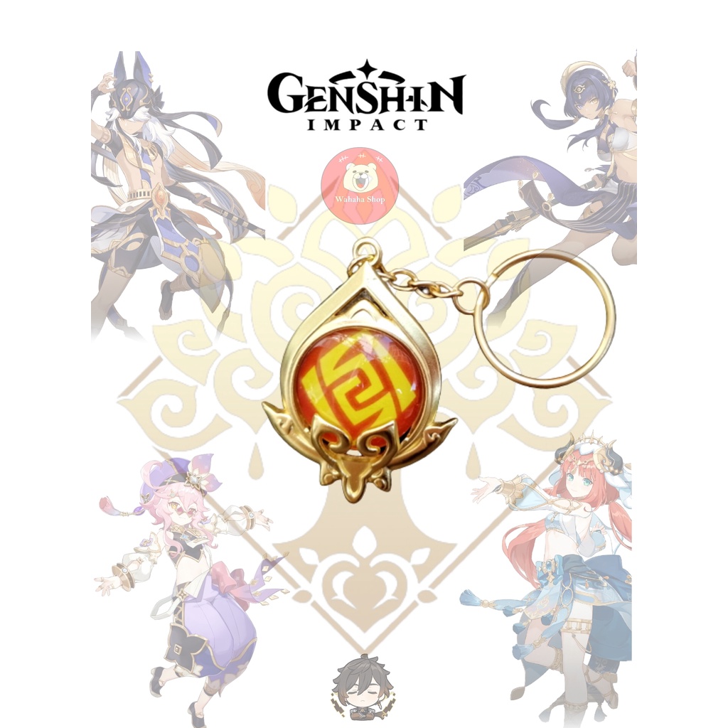 Jual Gantungan Kunci Genshin Impact Vision Sumeru Keychain Glow in The ...