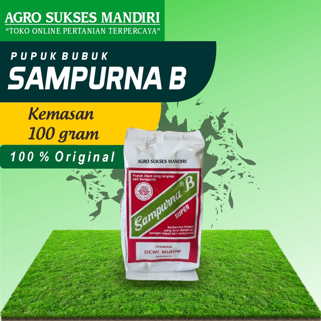 Jual Pupuk Pertanian Sampurna B Kemasan 100 Gram/Sampurna B Kemasan 100 ...