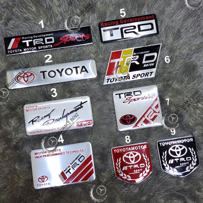 Jual Emblem Alumunium Stiker Logo Trd Toyota Fortuner Innova Yaris Alphard Shopee Indonesia