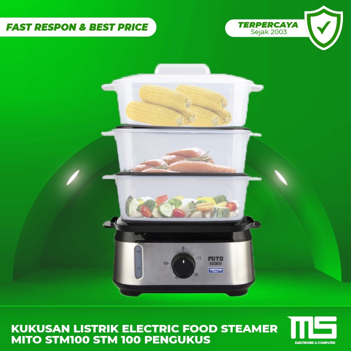 Jual Kukusan Listrik Electric Food Steamer MITO STM100 STM 100 Pengukus