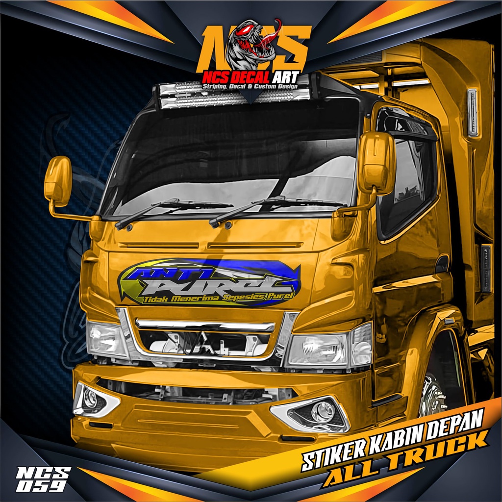 Jual Stiker Decal Kabin Depan ANTI PUREL All Truk Canter, Ragasa, Tepak ...