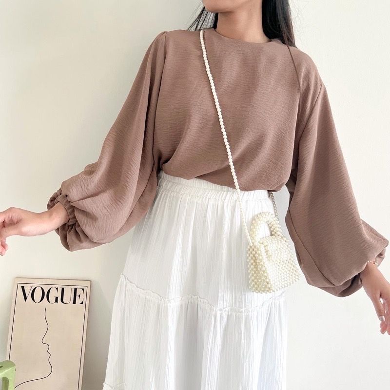 Mika O-neck blouse - Ecru main image 0