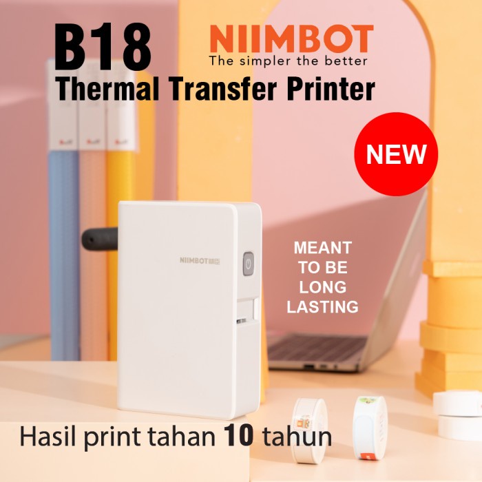 Jual New Niimbot B18 Label Sticker Portable Bluetooth Printer Shopee