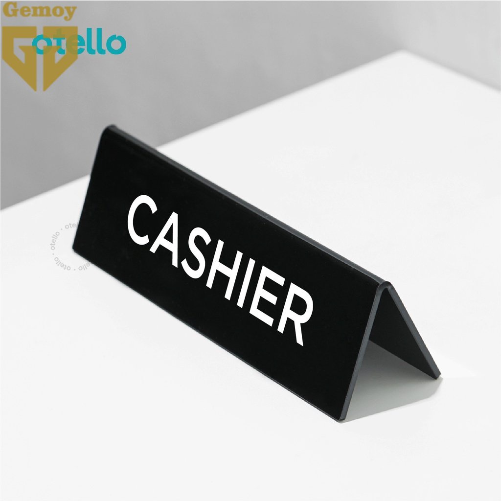 Jual Papan Meja Cashier Table Sign Tulisan Acrylic Tent Card Akrilik Tag Tanda Acrilic Tekuk 3967