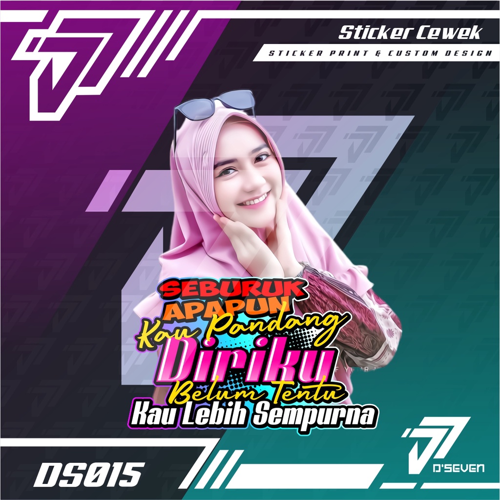 Jual Stiker Foto Cewek Cantik Hijab Vector Custom Bisa Request Foto