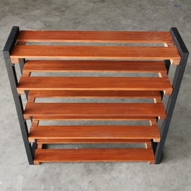 Jual Rak Spatu sandal / rak display / rak serbaguna bahan kayu solid 4 ...