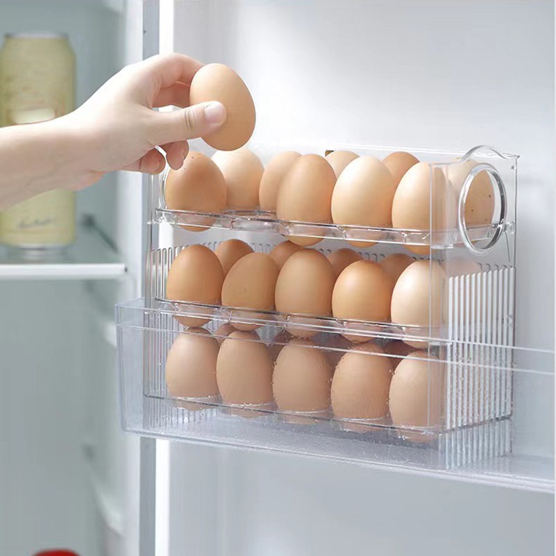 Jual Rak Telur Tempat Telur Susun Transparan Estetik Tempat Penyimpanan ...