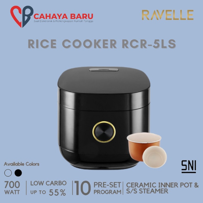 Jual Ravelle Rice Cooker Digital Rendah Gula 5 Liter Low Carbo