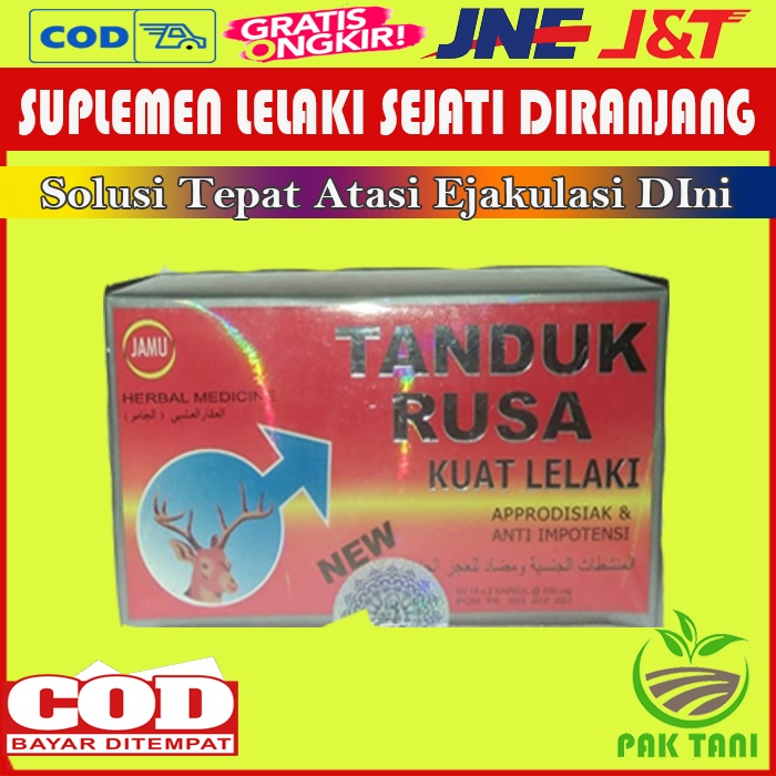 Jual Obat Herbal Kapsul Tanduk Rusa Original Bikin Pria Kuat Tahan Lama ...