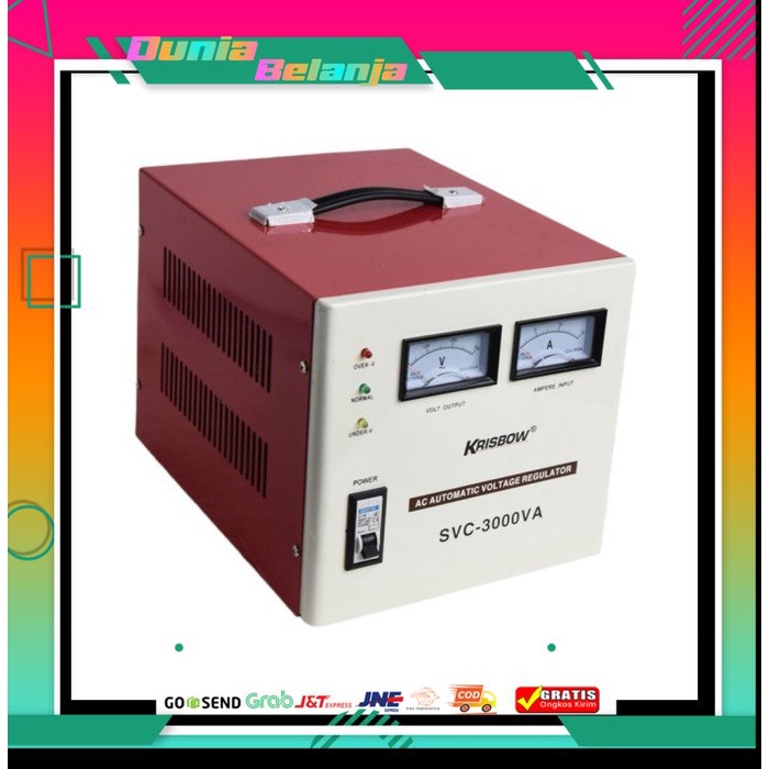 Jual Krisbow Stabilizer 3000 Watt Analog Stabilizer 3 kva Shopee