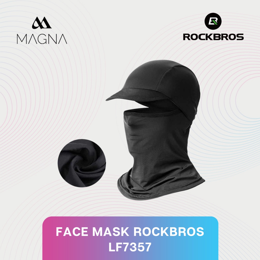 Jual Masker Buff Olahraga Sepeda Rockbros LF7357 Hitam Mask Balaclava ...