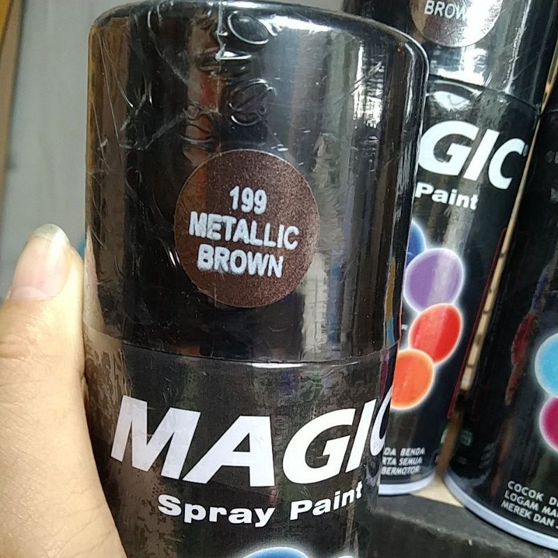 Jual cat semprot pilok pilox magic spray paint magic metallic brown 199 ...