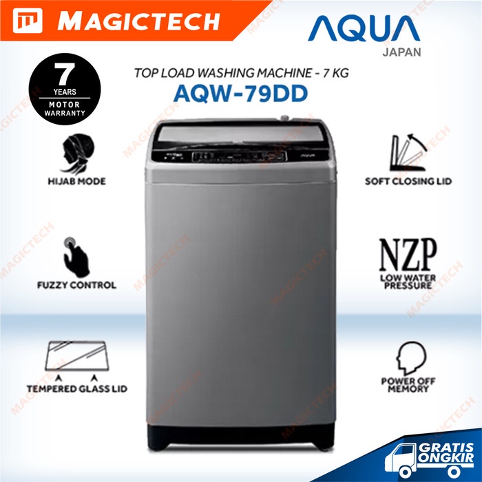 Jual Mesin Cuci Aqua Kg Aqw Dd Top Loading Automatic Tabung Hitam Shopee Indonesia