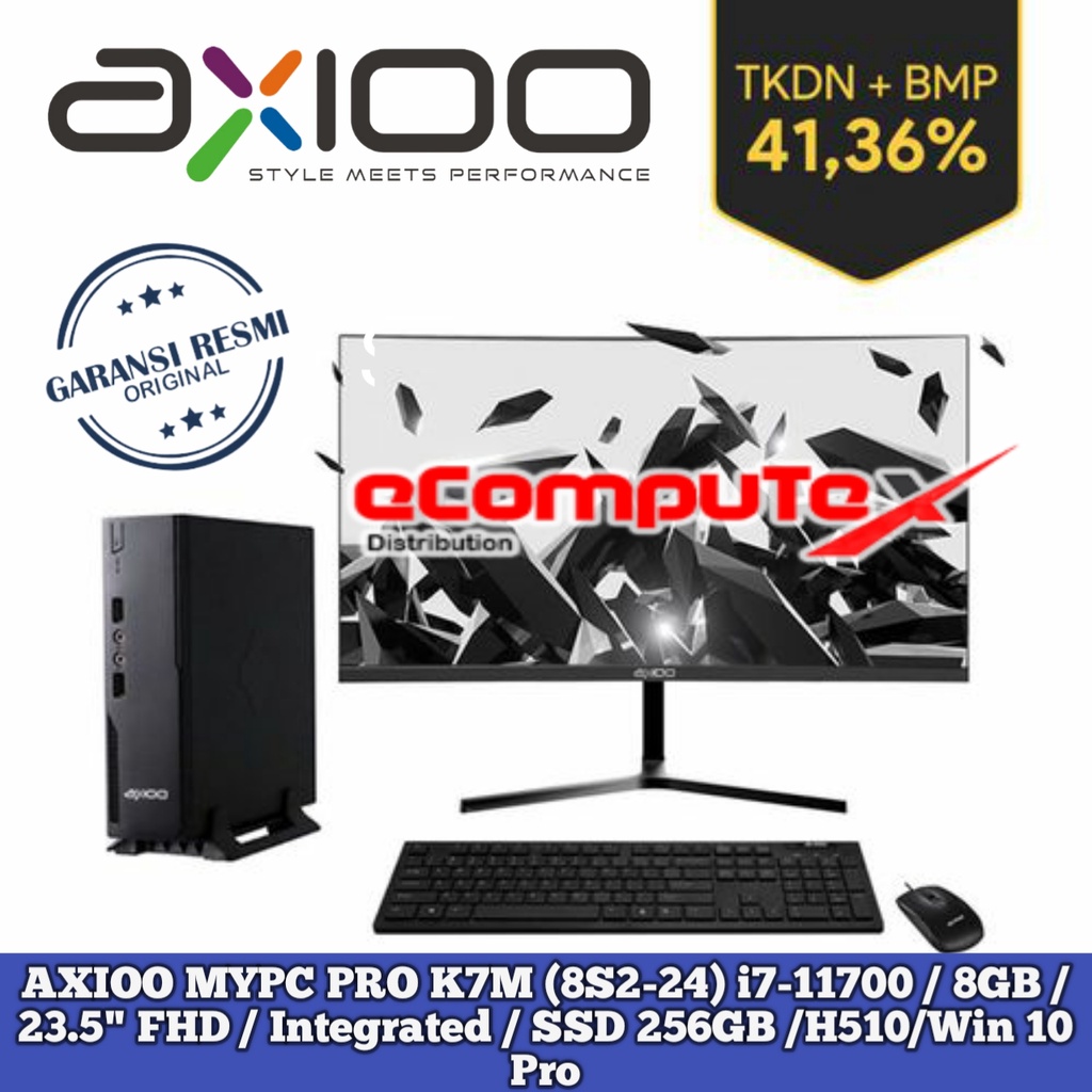 Jual MINI PC AXIOO MYPC PRO K7M (8S2-24) i7 8GB 256GB 23.5