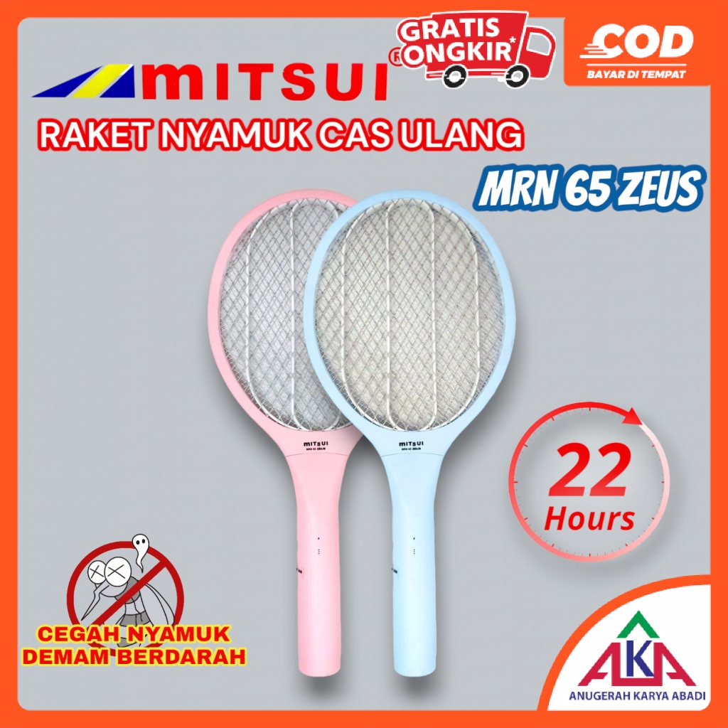 Jual Raket Nyamuk Cas Ulang MITSUI MRN Series Flash Rechargeable Setrum ...