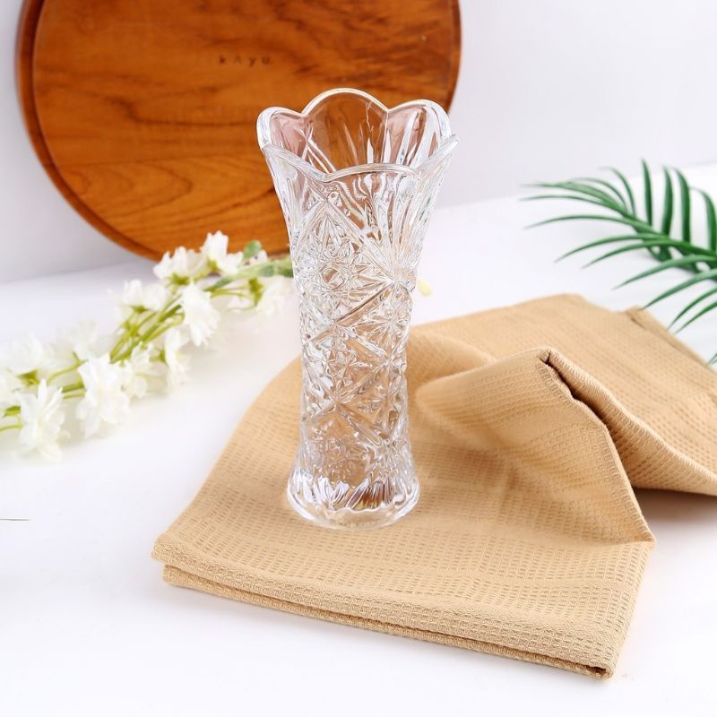 Jual VAS BUNGA KACA KRISTAL EMBOSS AESTHETIC | Shopee Indonesia