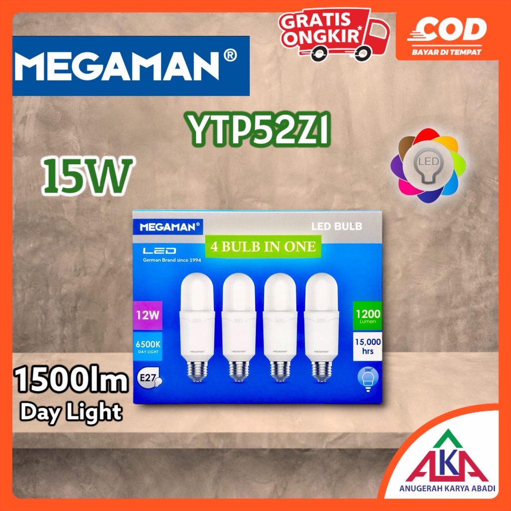 Jual Paket Pcs Megaman Bohlam Lampu Led Stick P Bulb Watt Daylight