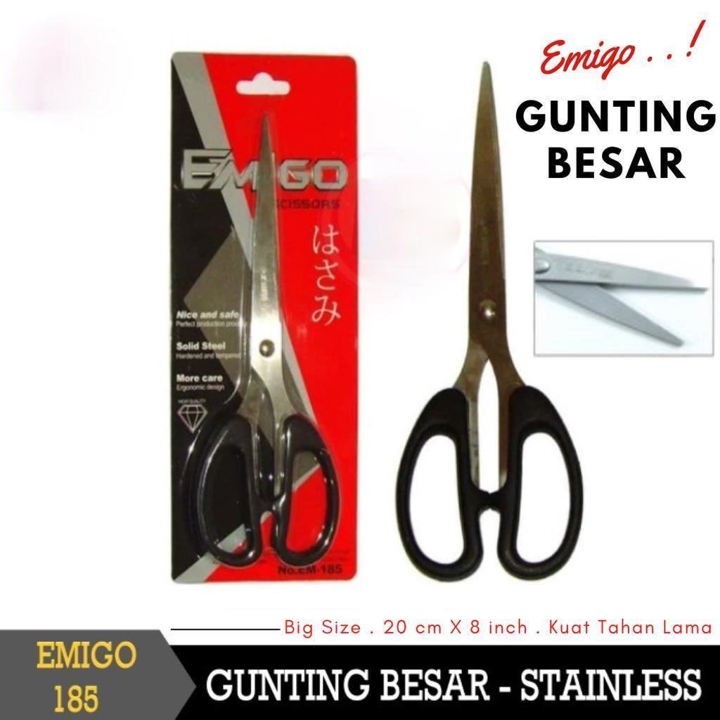 Jual Em185 Gunting Emigo Besar 185 8 Inch 20 Cm Gunting Kertas