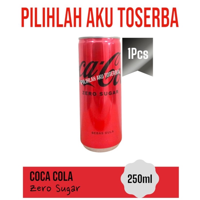 Jual Coca Cola ZERO SUGAR KALENG CAN 250 Ml - ( HARGA 1 Kaleng ...