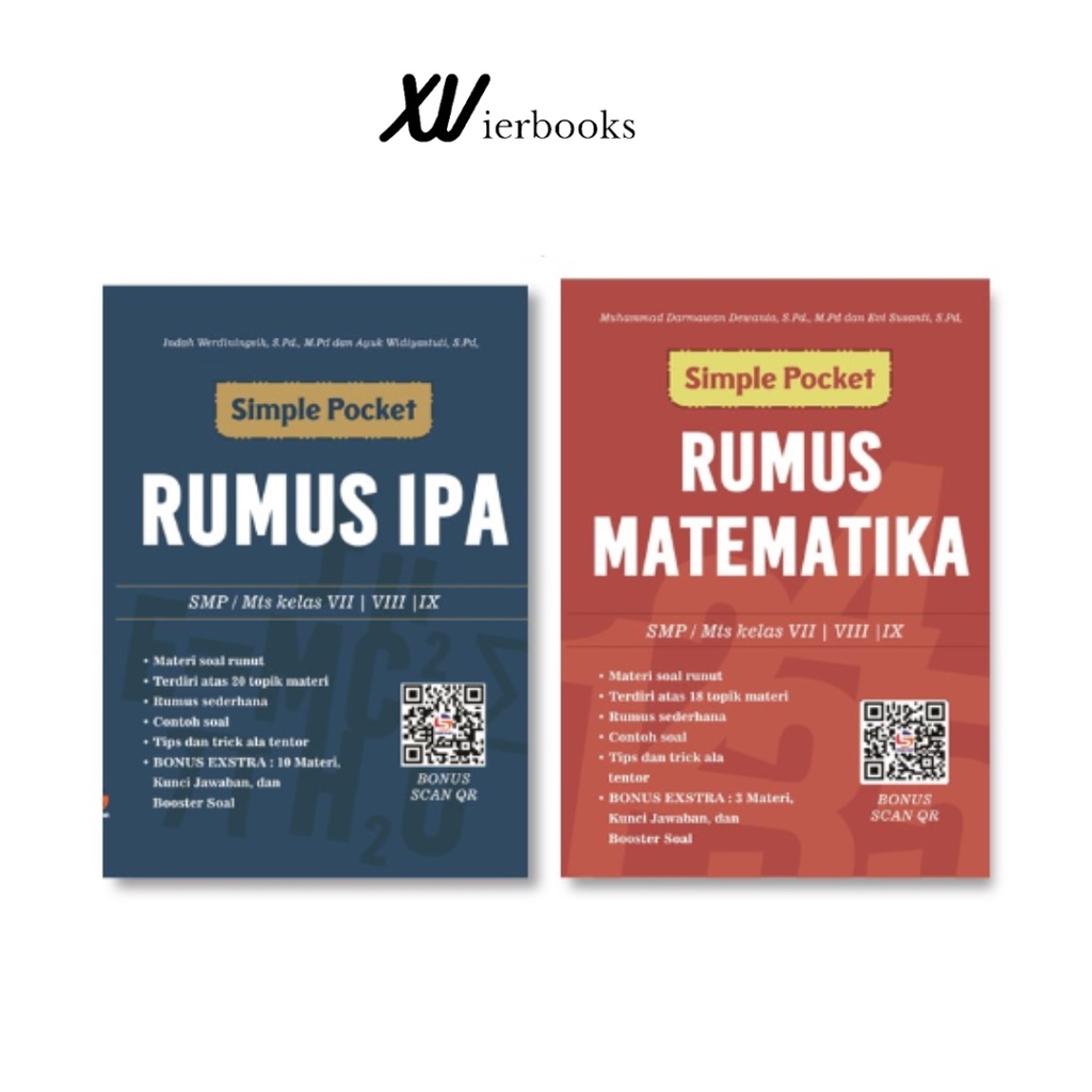Jual Buku Pocket Rumus Smp Simple Pocket Matematika Ipa Smp Mts
