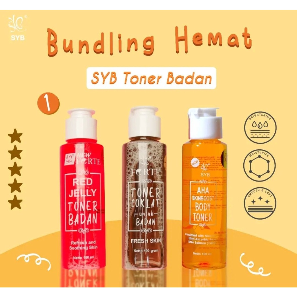 Jual SYB Forte AHA Skinboost | Red Jelly | Coklat Toner Badan 100ml ...