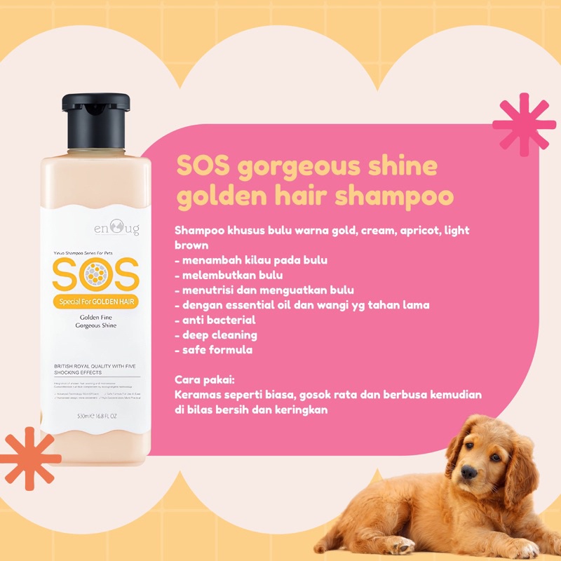Jual SOS DOG SHAMPOO A159 SOS Shampoo Skin Disease Fluffy