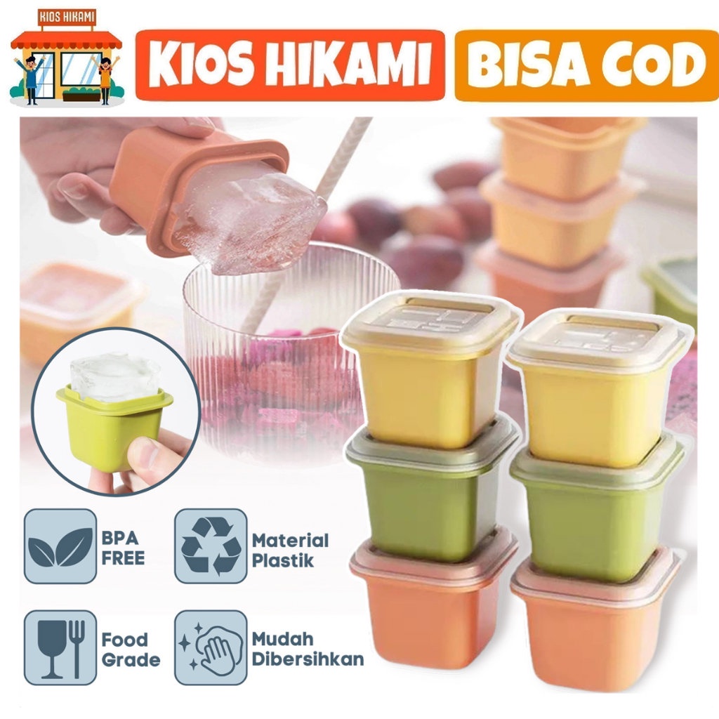 Jual Hikami Cetakan Es Batu Bentuk Kotak Kecil Dengan Tutup Alat Pencetak Puding Agar Agar