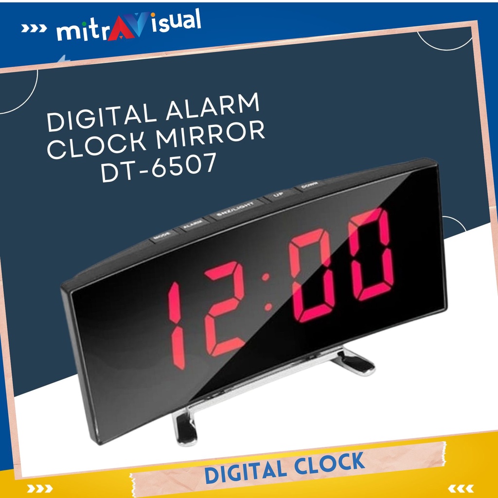 Jual Jam Digital Meja Led Mirror Clock DT6507 Shopee Indonesia