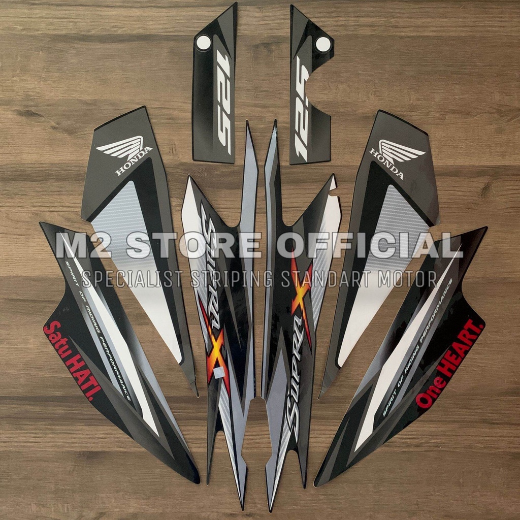 Jual Striping Stripping Honda Supra X R Hitam Full One Heart Satu Hati Sticker Stiker