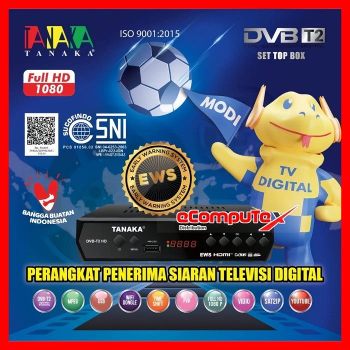 Jual SET TOP BOX TV DIGITAL RECEIVER STB TANAKA SNIPER / METAL DVB-T2 ...