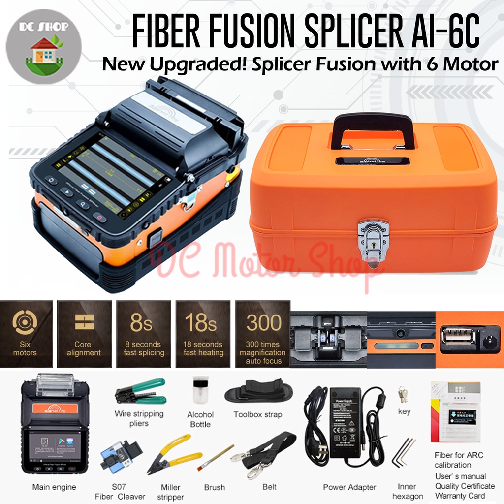 Jual Fiber Fusion Splicer Signal Fire AI-6C Automatic Splicing AI6C AI6 ...