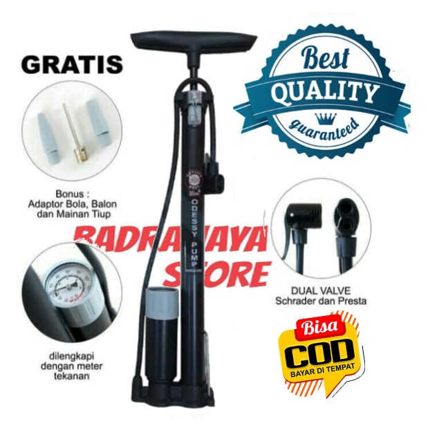 Jual Pompa Ban Tabung Meter Sepeda, Motor, Mobil, Bola Manual Murah ...