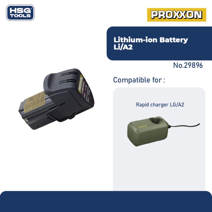 Jual PROXXON 29896 BATERAI PROXXON LITHIUM-ION BATTERY LI/A2 UN3480 ...