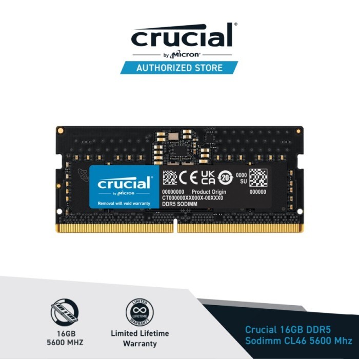 Crucial DDR5 5600 16GB 32GB SODIMM MEMORY RAM LAPTOP NOTEBOOK