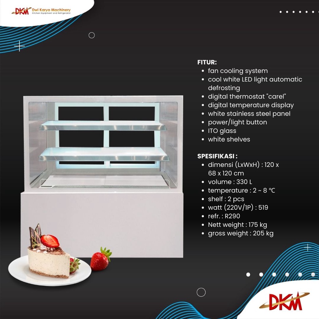 Jual GEA RECTANGULAR CAKE SHOWCASE 330L (WHITE)/ MR740V | Shopee Indonesia