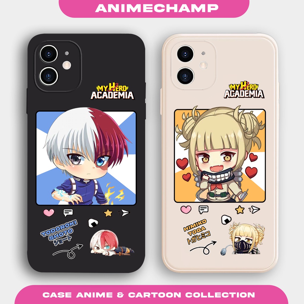 Case Boku No Hero AC223 Iphone 11 12 13 14 X XS XSMAX XR 6S 6PLUS 6S PLUS  7PLUS 8PLUS 12MINI 11PRO 12PROMAX Casing Bergambar Todoroki Shoto Toga