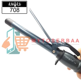 AMARA CT AM 708 Klintong Rambut Blue Ceramic Plat Gepeng Oval Catok Pengeriting Rambut