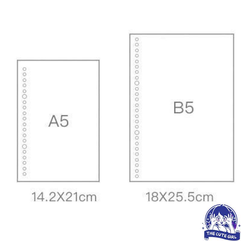 Jual Isi Binder A5/B5 Polos Bergaris Refill Binder Kertas Binder 6 RING ...