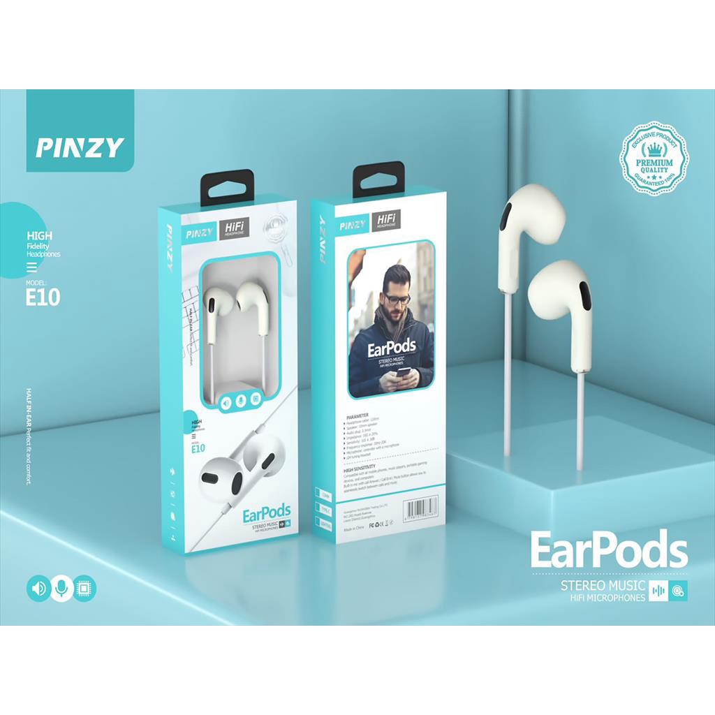 Jual Headset - Earphone PINZY E10 Stereo Music Hifi Microphones ...