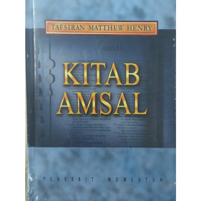 Jual Tafsiran Alkitab Matthew Henry Kitab Amsal Shopee Indonesia