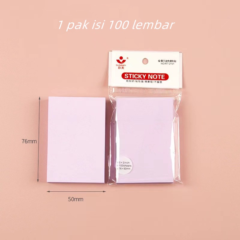 Jual Sticky Note Polos Stiker Memo Kertas Catatan Lembar Shopee Indonesia