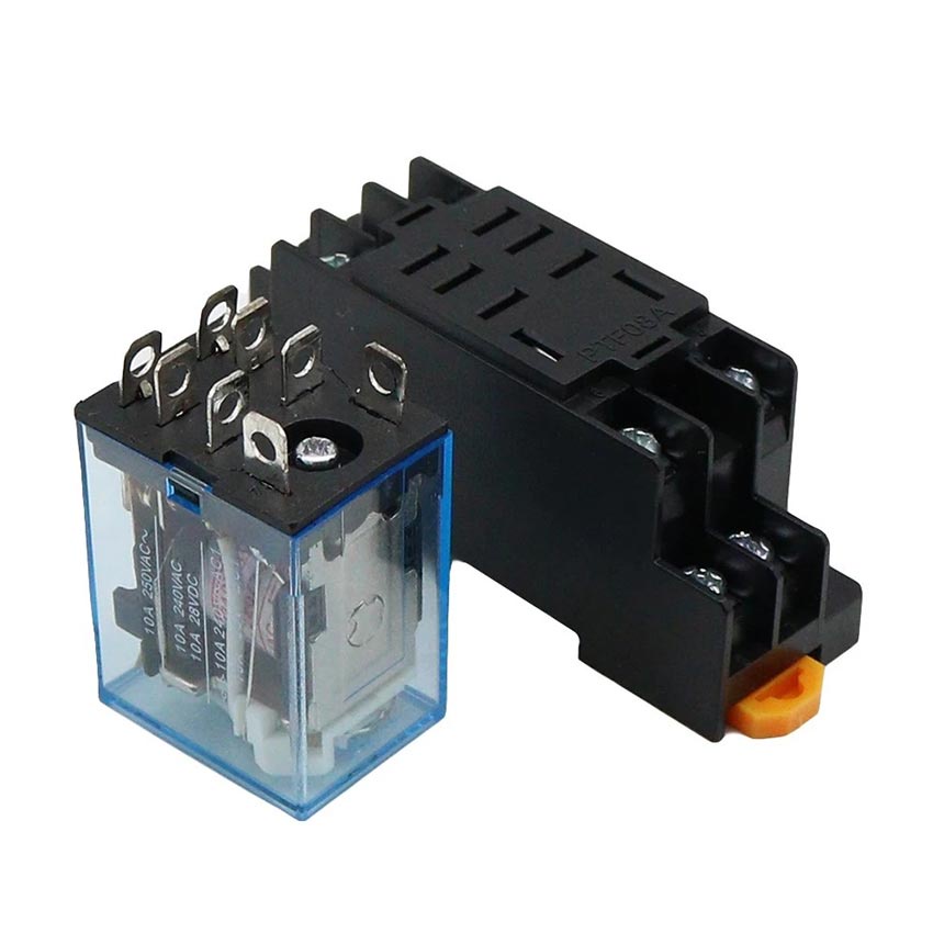 Jual Relay Type LY2NJ 220V/12V 8 Pin + Socket 8 Kaki / Relay Coil LY2N ...